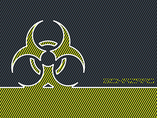 Image showing Green bio hazard warning background