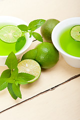 Image showing mint infusion tea tisane with lime