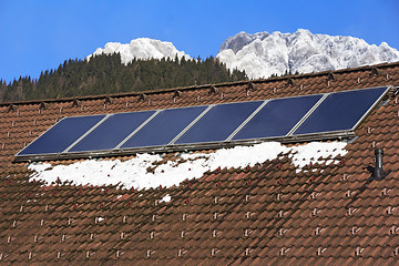 Image showing Roof with solar panels