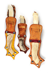 Image showing three traditional Finnish knife puukko