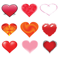 Image showing hearts set