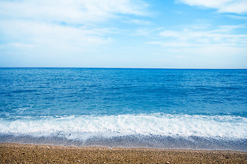 Image showing most beautiful pebble beach Mediterranean Sea