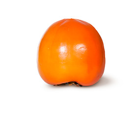Image showing Single Fresh Ripe Orange Persimmon