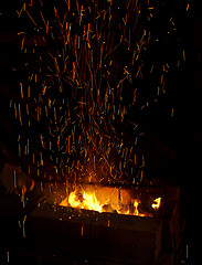 Image showing fire with sparks