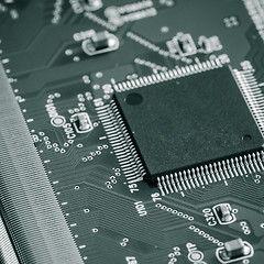 Image showing With the integrated circuit, close-up