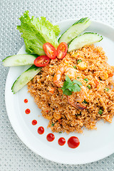 Image showing Sriracha Fried Rice with Shrimp