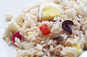 Image showing Rice salad isolated .closeup
