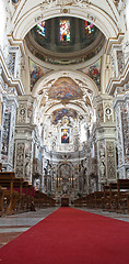Image showing Interior of church La chiesa del Gesu or Casa Professa in Palerm