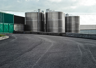 Image showing industrial silos 