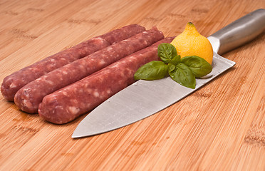 Image showing raw italian sausage 