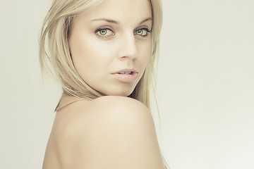 Image showing sensual beautiful blond girl