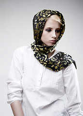 Image showing girl in scarf