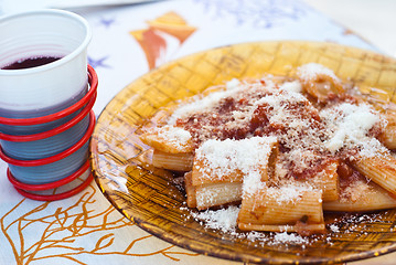 Image showing Maccheroni with tomato sauce