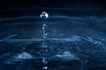 Image showing Blue Water drop splash