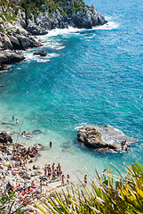 Image showing Francesi beach, mongerbino, Sicily