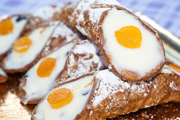 Image showing Sicilian cannoli. typical sicilian sweet