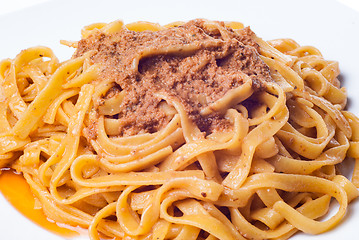 Image showing Tagliatelle with bolognese sauce