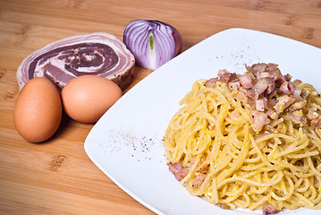 Image showing spaghetti carbonara