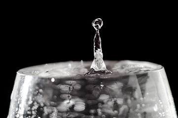 Image showing water splash in wineglass