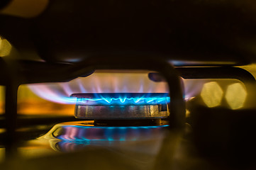 Image showing fire from gas kitchen stove