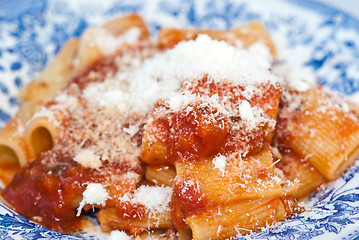 Image showing Maccheroni with tomato sauce