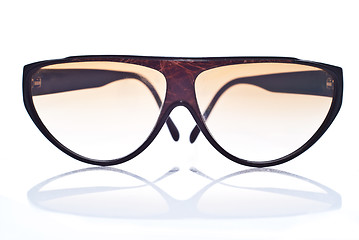 Image showing Brown sunglasses isolated 