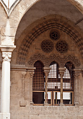 Image showing Stone arch of steri palace in sicily