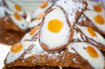 Image showing Sicilian cannoli. typical sicilian sweet