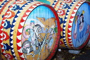 Image showing Sicilian wooden barrel 