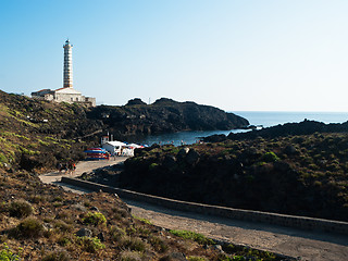 Image showing Al faro beach. Ustica Island