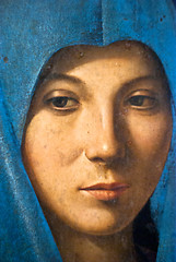Image showing Detail of painting -Annunciata by Antonello da Messina
