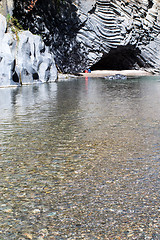 Image showing Gole dell'Alcantara - a canyon on the river Alcantara.Sicily