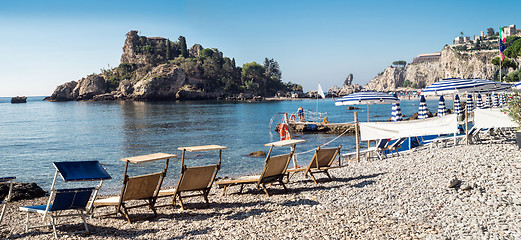 Image showing Isola Bella (Beautiful island) is a small island near Taormina