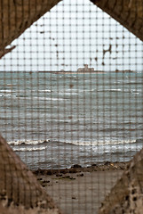 Image showing Salt field viewed from window