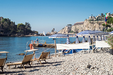 Image showing Isola Bella (Beautiful island) is a small island near Taormina