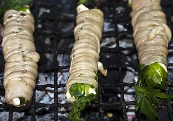 Image showing Stigghiole. Street food in Palermo