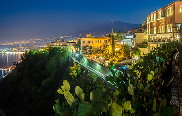 Image showing Night view from Taormina