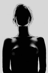 Image showing silhouette glamour girl