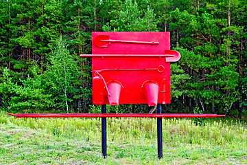 Image showing Fire shield in the forest