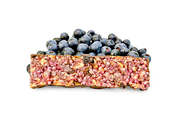 Image showing Granola bar with blueberries