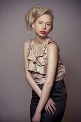 Image showing fashion blond attractive girl