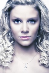 Image showing portreit attractive blond girl