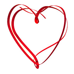 Image showing heart shape ribbon