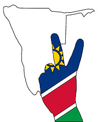 Image showing Namibia hand signal