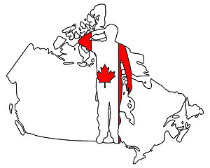 Image showing Canadian salute