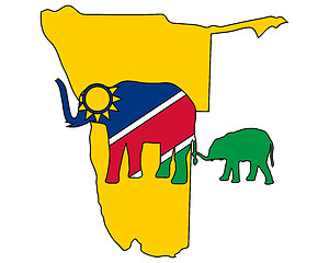 Image showing Namibia elephants