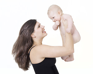 Image showing mother is looking forward about baby