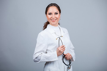 Image showing Doctor with stethoscope