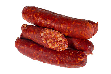 Image showing Sausages isolated on white background 