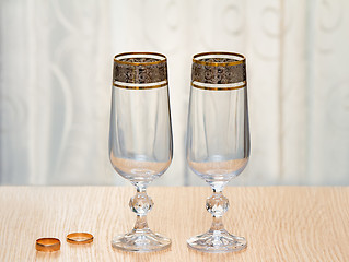 Image showing Two beautiful glass of the glass.